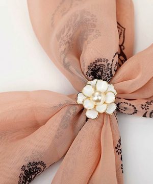 Perlová ozdoba na šatky - spony na šatky