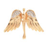 Luxusná brošňa v tvare zlatého anjela