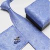 Luxusný kravatový set v svetlo modrej farbe so vzorom