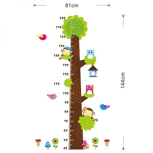 Kvalitná nálepka na stenu z PVC - STROM - METER - 144x81 cm