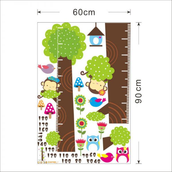 Kvalitná nálepka na stenu z PVC - STROM - METER - 144x81 cm