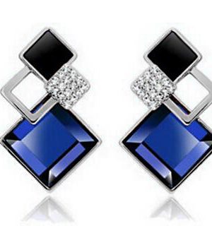 Luxusné vintage náušnice s veľkým kryštálom