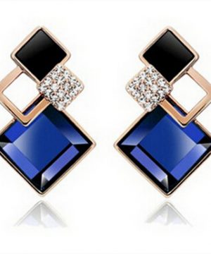 Luxusné vintage náušnice s veľkým kryštálom