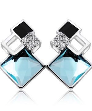 Luxusné vintage náušnice s veľkým kryštálom