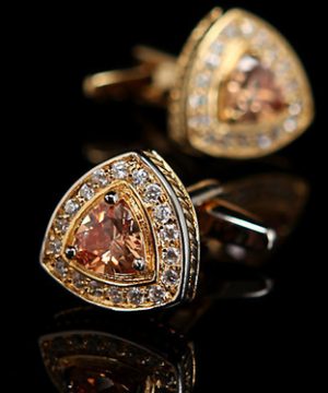 Luxusné kvalitné pozlátené manžety s kryštálmi