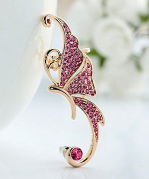 Luxusná piercing náušnica v tvare motýľa v zlatej farbe