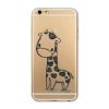 Kvalitný transparentný silikónový obal na iPhone 6/6S - giraffe