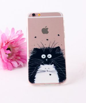 Kvalitný silikónový obal na iPhone 5/5S - cats