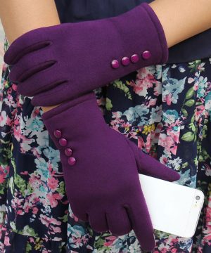 Bavlnené dámske rukavice vhodné na ovládanie mobilu