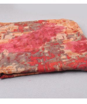 Elegantný šál s abstraktným motívom v červených farbách