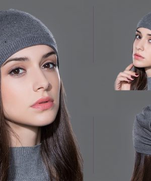 Kvalitná čiapka pre dámy z bavlny a kašmíru v rôznych farbách