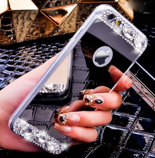 Kryštálový obal so zrkadlom na iPhone 8 , iPhone 8 Plus a iPhone X