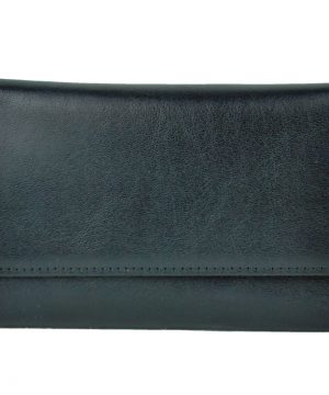 Luxusná elegantná peňaženka z pravej kože č.8559 v čiernej farbe