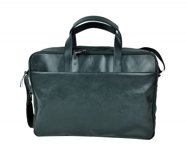 Luxusná kožená taška na notebook v čiernej farbe č.8367
