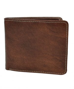 Luxusná peňaženka z prírodnej kože č.7992 v tmavo hnedej farbe