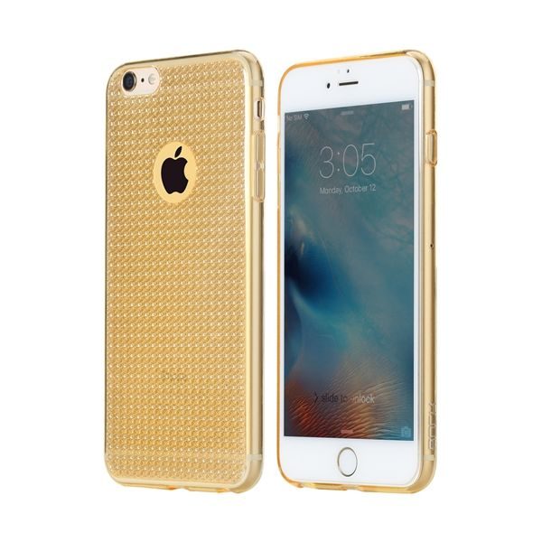 Silikónový obal ROCK pre iPhone 6 Plus / 6S Plus, zlatá farba