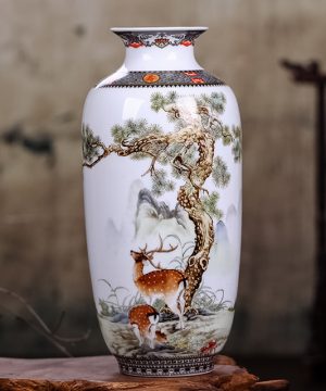 Elegantná keramická váza v šiestich dekoratívnych vzoroch