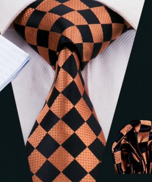 Elegantná kravatová sada - kravata + manžety + vreckovka, vzor 6.