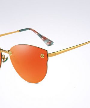 Moderné elegantné dámske slnečné okuliare v oranžovo-zlatej farbe