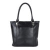 Luxusná kabelka z prírodnej hovädzej usne 8710 v čiernej farbe