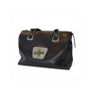 Luxusná dámska kožená kabelka č.8578 v šedo čiernej farbe