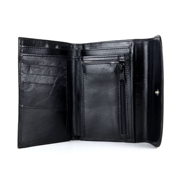 Luxusná kožená dámska peňaženka č.7947 v čiernej farbe