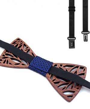 Motýlikový set v rôznych farbách - drevený motýlik + manžety + vreckovka + brošňa