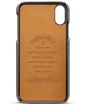 Sivý kožený kryt na iPhone XS, iPhone XR a iPhone XS MAX