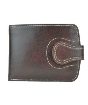Elegantná kožená peňaženka č.8467 v tmavo hnedej farbe (2)