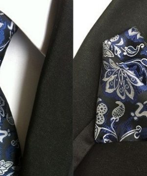 Hodvábna kravata a hodvábna vreckovka - spoločenský set _ model C