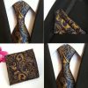 Hodvábna kravata a hodvábna vreckovka - spoločenský set _ model D