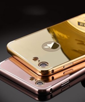 Luxusný zlatý zrkadlový obal na iPhone 8 a iPhone 8 Plus