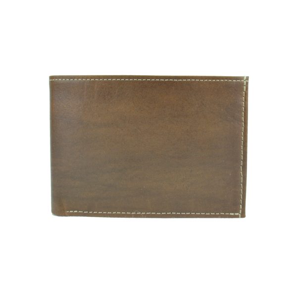 Pánska kožená peňaženka č.8552, melírový efekt mahagónového dreva (9)
