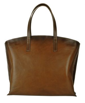 Luxusná kožená kabelka veľká na plece SHOPPER BAG, ručne farbená