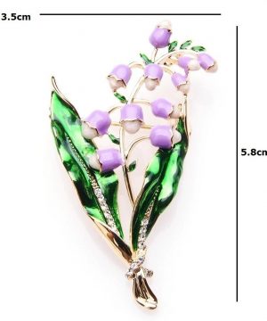 Luxusná smaltovaná brošňa prívesok na krk v tvare levandule