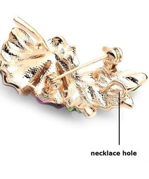 Prepracovaná smaltovaná brošňa prívesok v tvare žiarivého kvetu