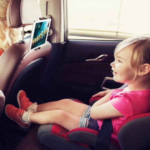 Držiak na opierku sedačky auta na mobil alebo tablet (4.7 - 12.9 palcové), čierny