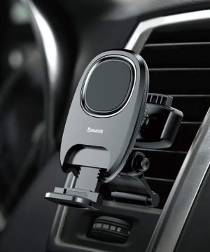Magnetický držiak do ventilátora automobilu s nožičkou - čierny