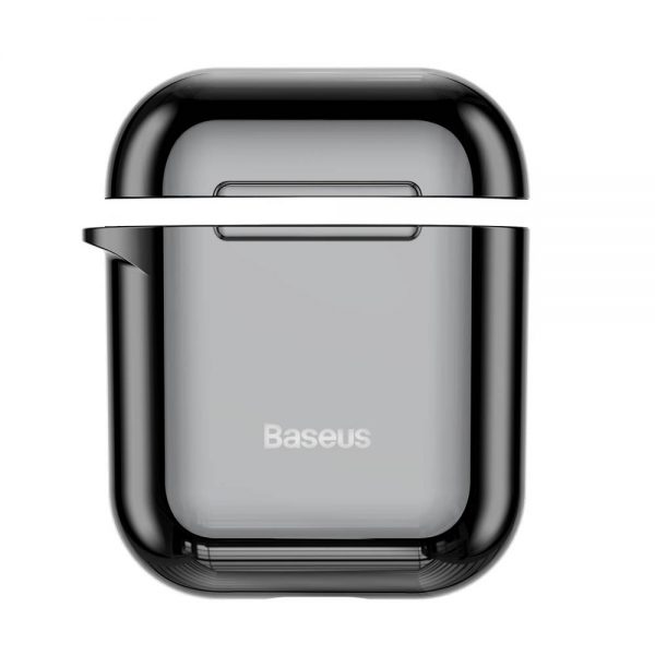 Ochranné púzdro BASEUS pre Apple Airpods v lesklej čiernej farbe