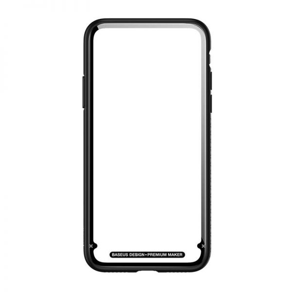 Sklenený odolný obal pre iPhone X v čiernej farbe