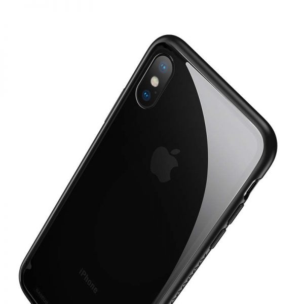 Sklenený odolný obal pre iPhone X v čiernej farbe - Image 8