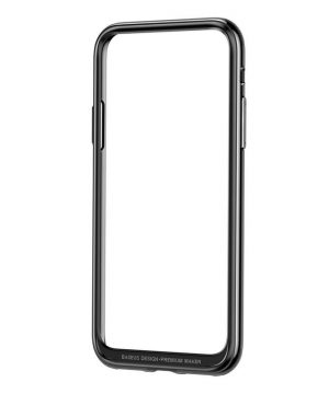 Štýlový platinový bumper pre iPhone X v space gray farbe
