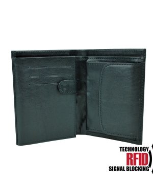 RFID kožená peňaženka v čiernej farbe č.8560
