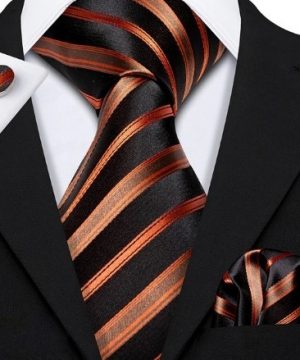 Pánska sada - kravata + manžety + vreckovka s luxusným medeným vzorom