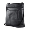 Luxusná kožená taška s dekoračným prešívaním v čiernej farbe