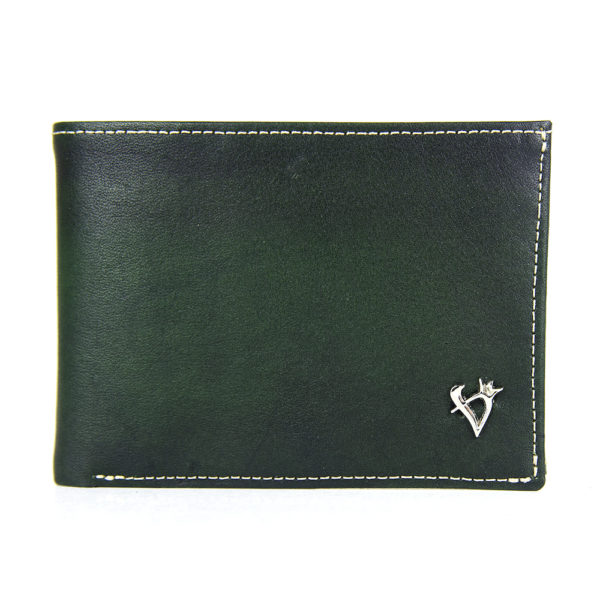 Luxusná kožená peňaženka č.8552, ručne tieňovaná v zelenej farbe