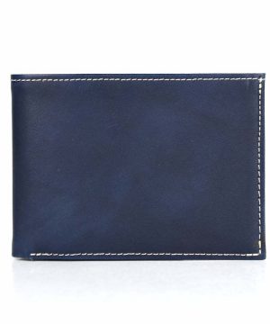 Luxusná kožená peňaženka č.8552, ručne tieňovaná v modrej farbe