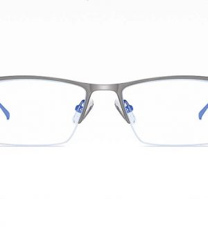 Moderné okuliare s ochranným filtrom proti žiareniu PC v sivej farbe