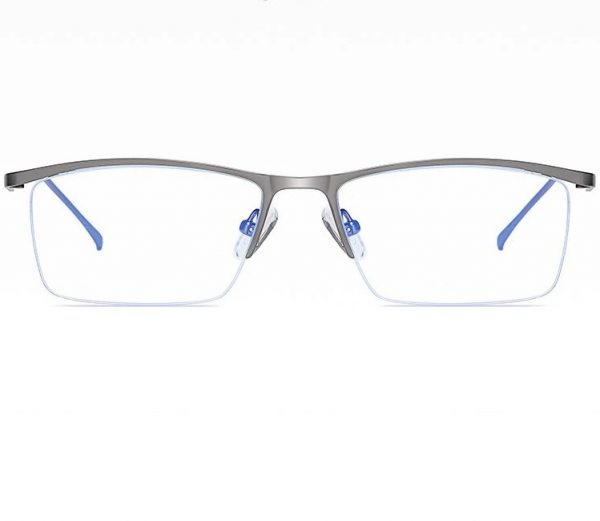 Moderné okuliare s ochranným filtrom proti žiareniu PC v sivej farbe