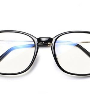 Štýlové okuliare s filtrom na prácu pri počítači c čierno-zlatým rámom